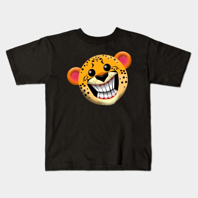 Cheetah Kids T-Shirt by Wickedcartoons